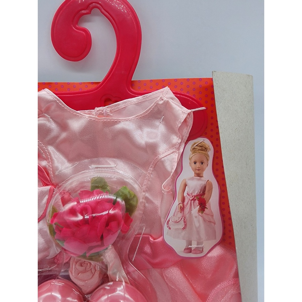 Our Generation OG Outfitters Pink Satin Party Dress Set 18 Inch Doll Clothes - Picture 3 of 4
